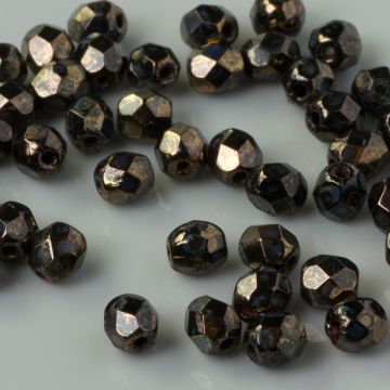 Fire Polish Jet - Bronze Picasso (LG23980) 4mm