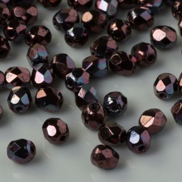 Fire Polish Luster - Metallic Amethyst (LE23980) 4mm