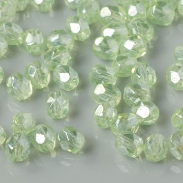 Fire Polish Luster Peridot (L50500) 4mm