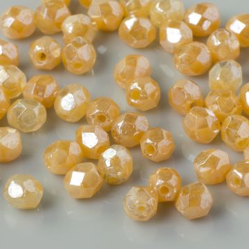 Fire Polish Luster - Crystal/Beige (L16000) 4mm