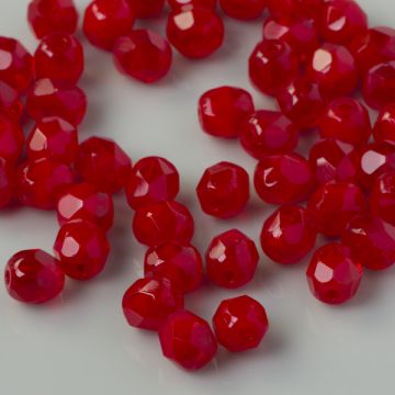 Fire Polish Opal Red (91250) 4mm