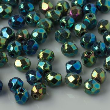 Fire Polish Iris Green (21455JT) 4mm