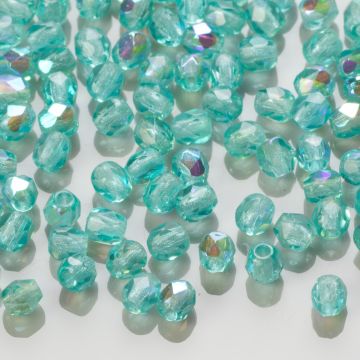 Fire Polish  Teal AB (X60210) 3mm