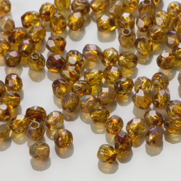 Fire Polish Crystal - Picasso (T00030) 3mm