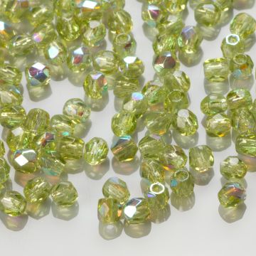 Fire Polish Olivine AB (X50230) 3mm