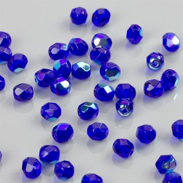 Fire Polish Cobalt AB (X30080) 6mm