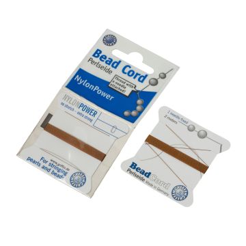 Nitka do pereł Nylon Power z igłą brown 0,3mm