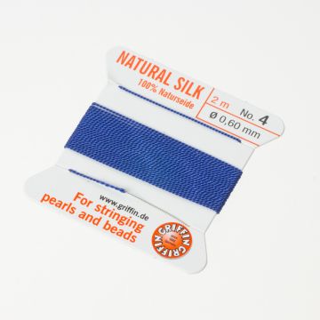 Nici jedwabne z igłą dark blue 0,6mm