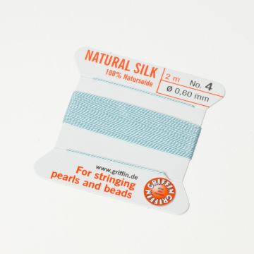 Nici jedwabne z igłą turquoise 0,6mm