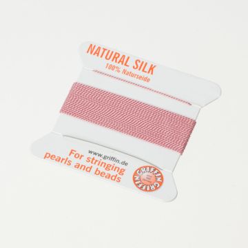 Nici jedwabne z igłą dark pink 0,5 mm
