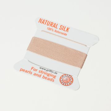 Nici jedwabne z igłą light pink 0,5mm