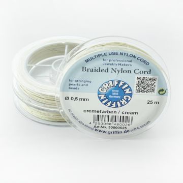 Griffin nylonowy sznurek do makramy cream 0,5mm