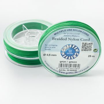 Griffin nylonowy sznurek do makramy green 0,5mm