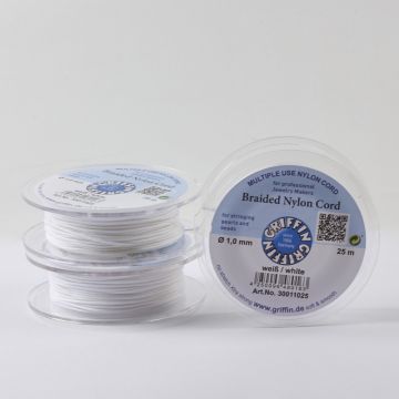 Griffin nylonowy sznurek do makramy white 1mm