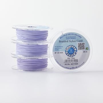 Griffin nylonowy sznurek do makramy lilac 1mm