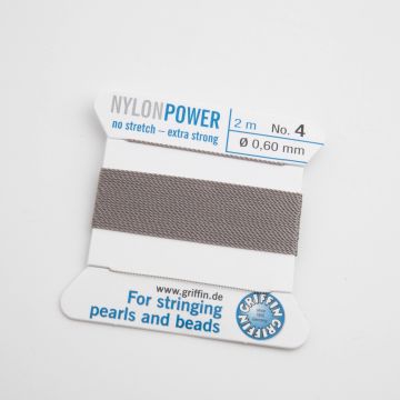 Nici Nylon Power z igłą grey 0,6mm