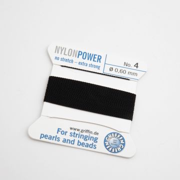 Nici Nylon Power z igłą black 0,6mm