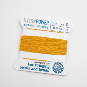 Nici Nylon Power z igłą amber 0,7mm