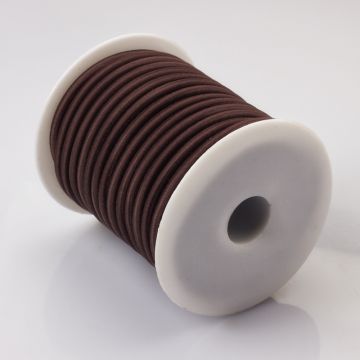 Tuba kauczukowa w oplocie 5mm brązowa