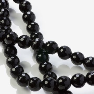 Onyks kulka fasetowana czarny 10mm