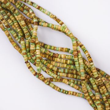 Jaspis cesarski  krążek zielony 4,5-2,5mm