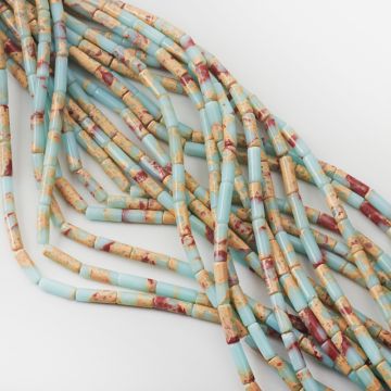 Jaspis cesarski błękitny słupek gładki 4x13mm