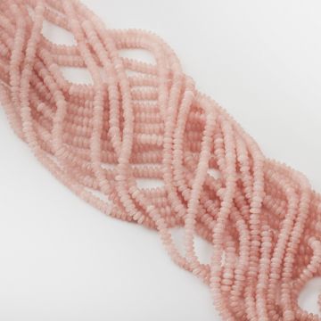 Jadeit różowy oponka gładka 2x4,5mm