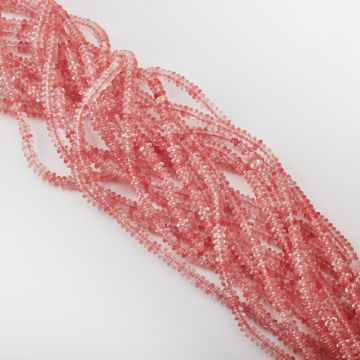 Kryształ górski truskawkowy oponka gładka 2x4mm