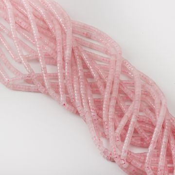 Kryształ górski różowy krążek gładki 2,5x4,5mm