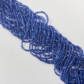 Agat granatowy kulka fasetowana 3mm