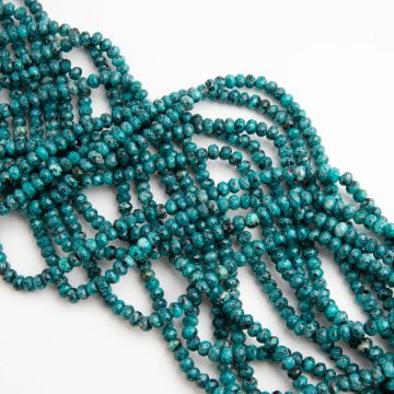 Jadeit oponka fasetowana zielony 4x3mm