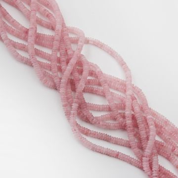 Kryształ górski różowy krążek gładki 2x6,5mm