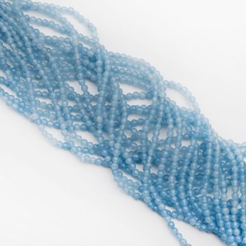 Jadeit kulka fasetowana błękitny 4,5mm