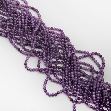 Jadeit kulka fasetowana fioletowy 4,5mm