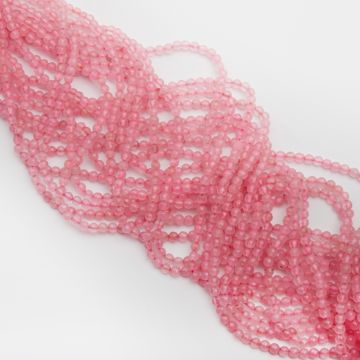 Jadeit kulka fasetowana różowy 4mm