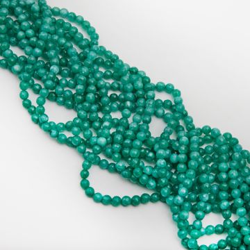 Jadeit kulka fasetowana zielony 6mm