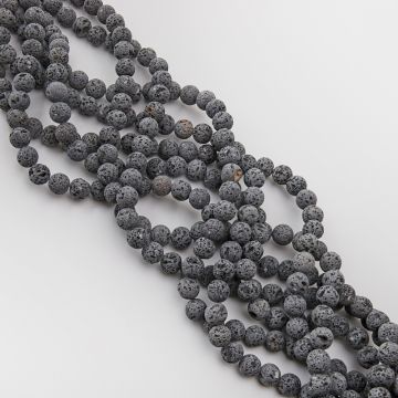 Lawa szara kulka gładka 10mm