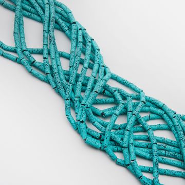 Lawa wulkaniczna lakierowana wałek turkusowy 4x13mm