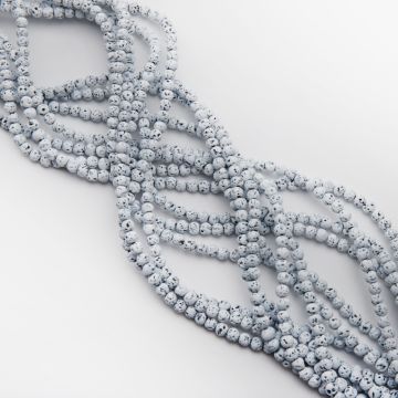 Lawa wulkaniczna lakierowana kulka biały 4mm
