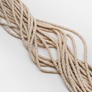 Lawa wulkaniczna lakierowana krążek biały 4x2mm