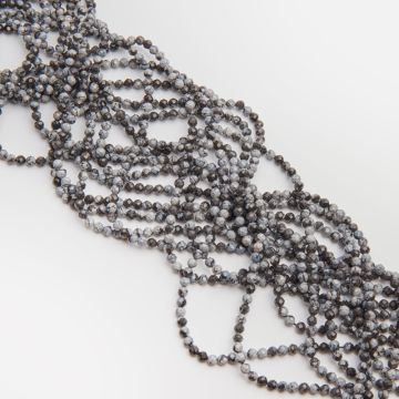 Jaspis szary kulka fasetowana 3,5mm
