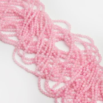 Kryształ górski różowy kulka fasetowana 3,5mm