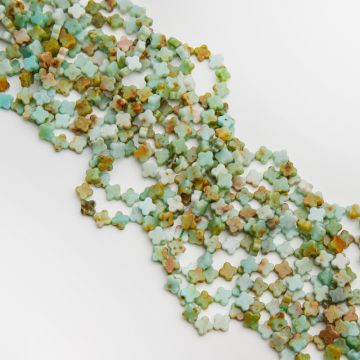 Amazonit koniczyna marokańska 8mm