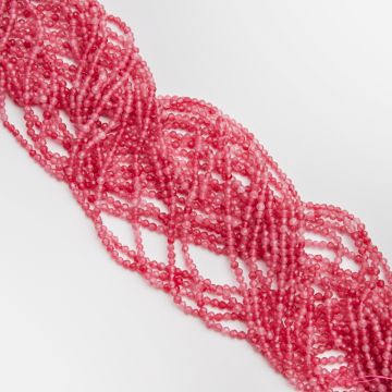 Jadeit malinowy kulka fasetowana 3,5mm Jadeit malinowy kulka fasetowana 3,5mm