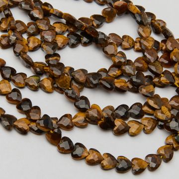 Tygrysie oko serce fasetowane 8mm