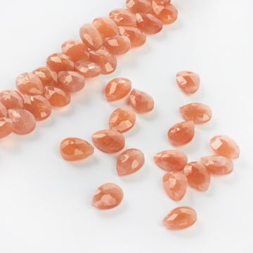 Brioletka briolette fasetowana kamień słoneczny 9,5-10mm