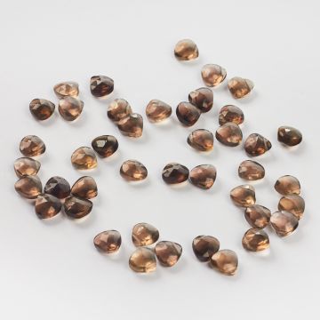 Łezka briolette fasetowana kwarc dymny 6mm Łezka briolette fasetowana kwarc dymny 6mm