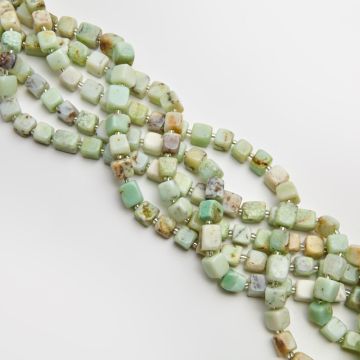 Chryzopraz kostka nieregularna 10x10mm