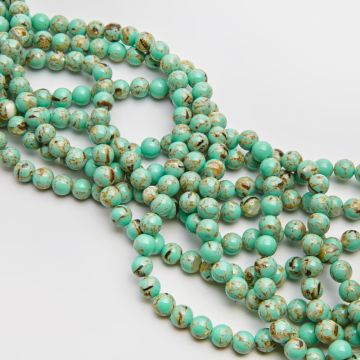 Howlit zielony kulka gładka 8,5mm