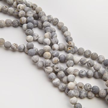 Agat szary kulka matowa 10mm